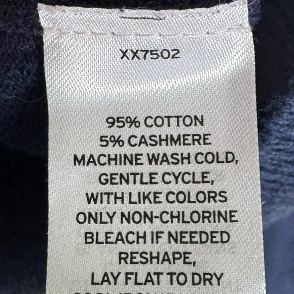 14th & Union Men’s Navy Quarter‎ Zip Cashmere Blend Sweater Size Large - Picture 3 of 4